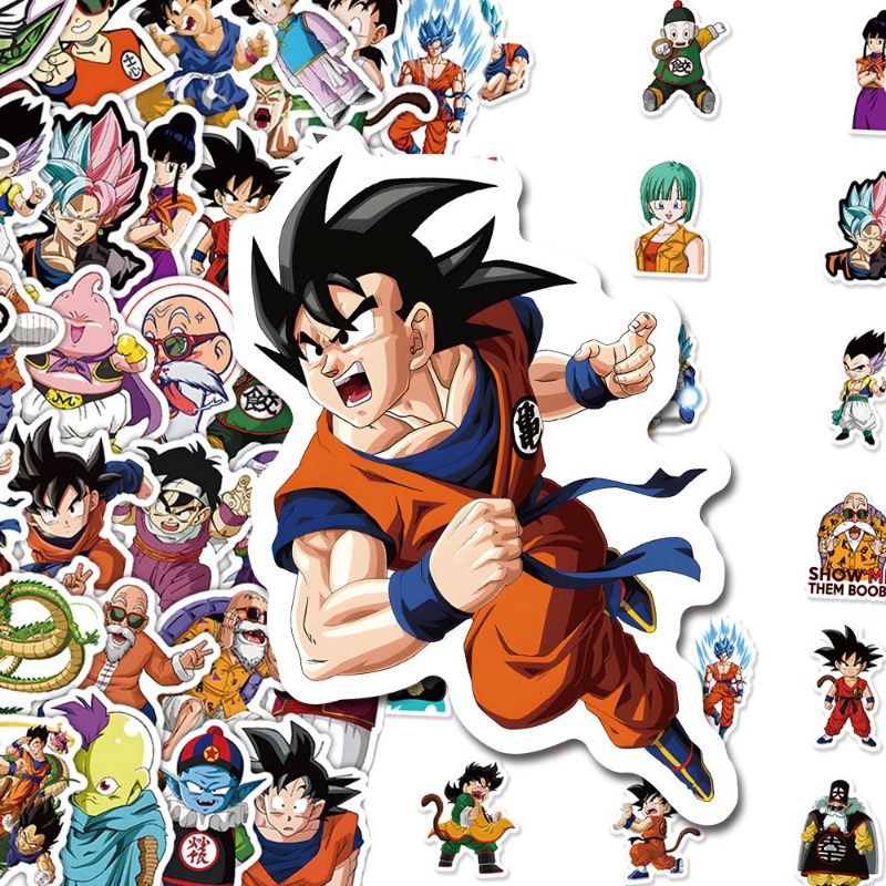 Model Kit Dragon Ball - 60pcs Anime Dragon Ball stickers cartoon