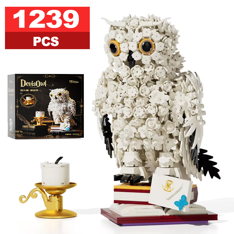 Model Kit Harry Potter - 1239PCS+ Magic Owl Building Blocks Decoration