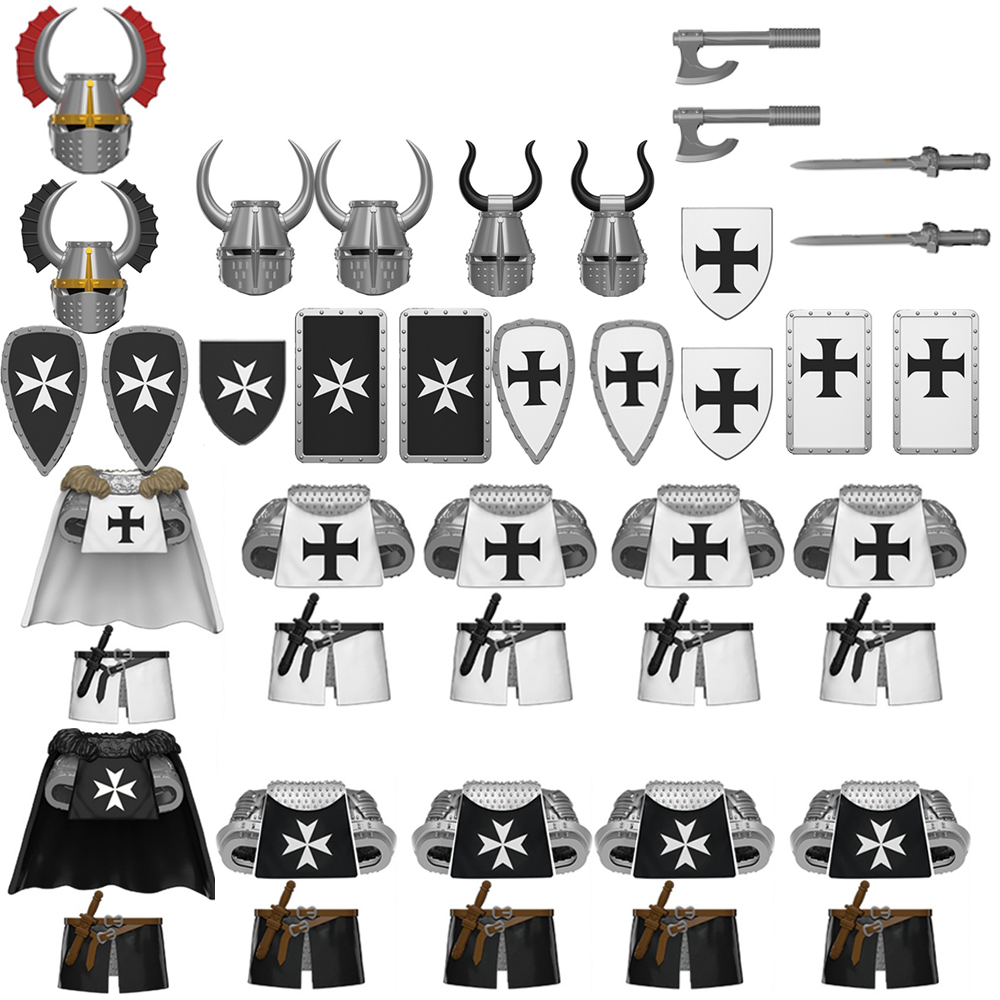 Model Kit Knight - MOC Medieval Military War Knight Army