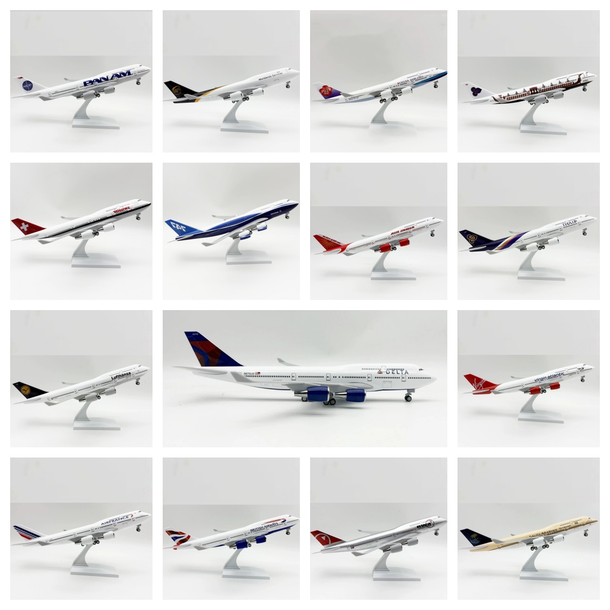 Model Kit Resin - 30cm Scale Plane 1/250 B747 Series