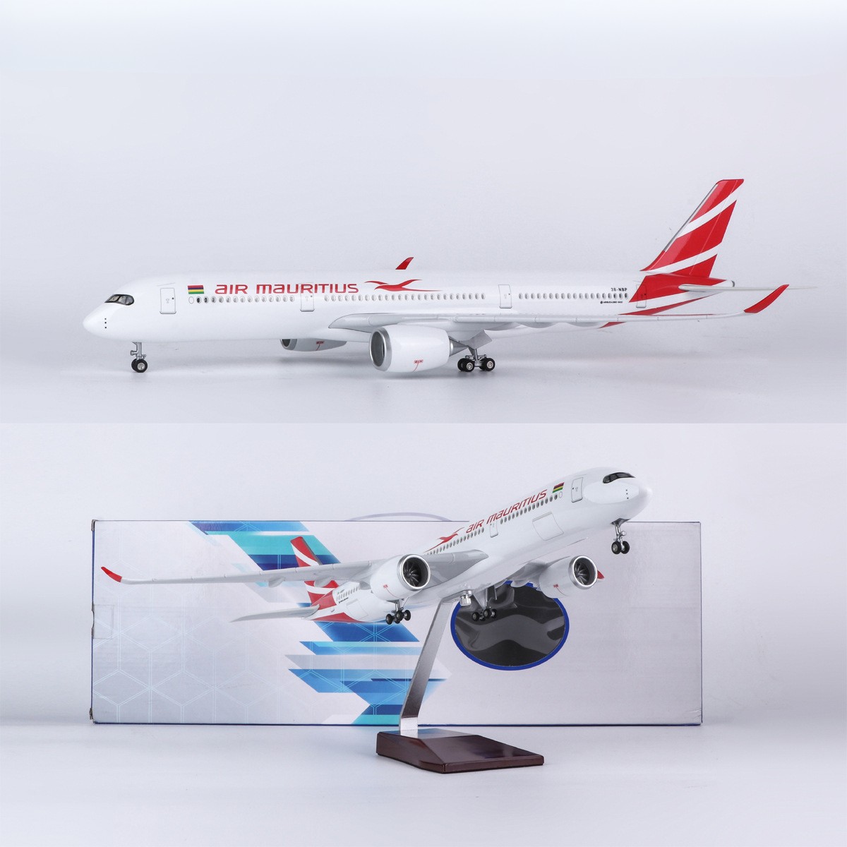 Model Kit Resin - 47cm Mauritius A350 Model Aircraft with