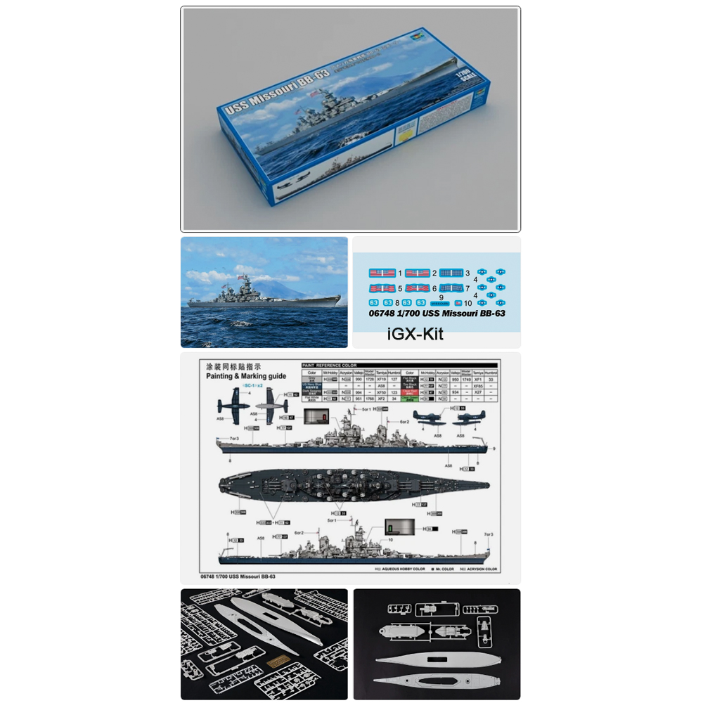 Trumpeter 06748 1/700 Scale US - Model Kit Uss Missouri review and price