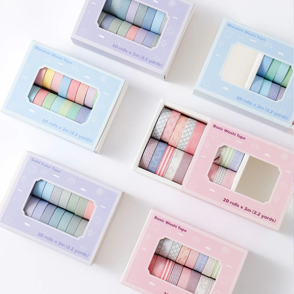 20 Rolls Colorful Slim Washi T - Masking Tape Thin review and price