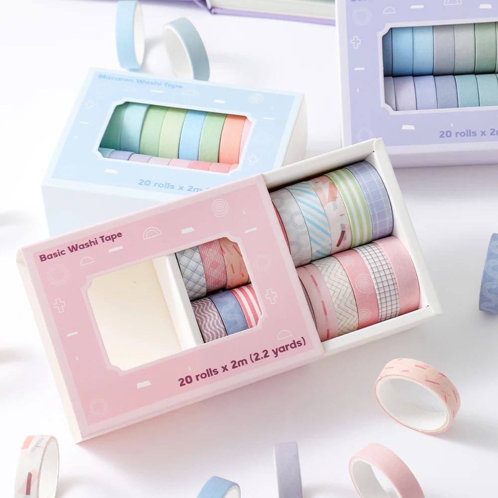 20 Rolls Colorful Slim Washi T - Masking Tape Thin review and price