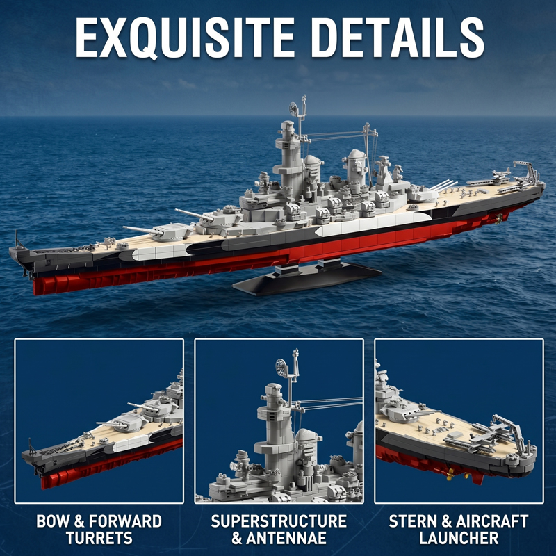 2568PCS USS Missouri Battleshi - Model Kit Uss Missouri review and price