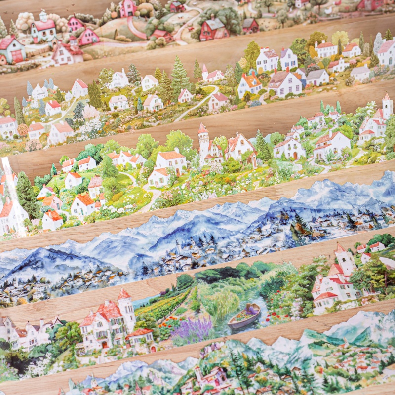 6 Rolls 6Cm×200Cm Village Them - Masking Tape Thin review and price