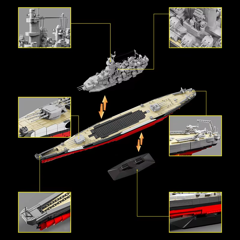 2568pcs USS Missouri battleshi - Model Kit Uss Missouri review and price
