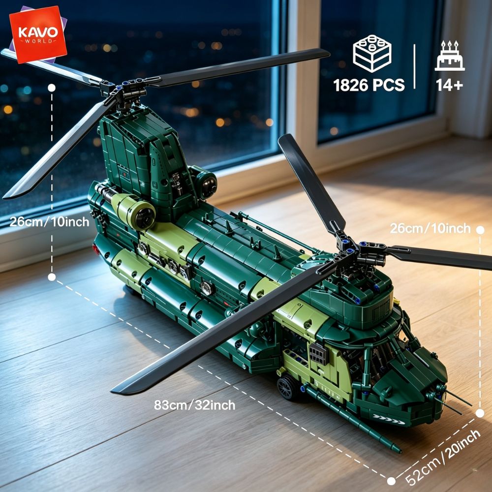 KAVOWORLD 1826pcs 32inch Large - Model Kit In Era review and price